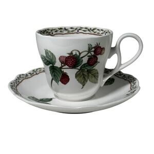 Noritake Flat Cup & Saucer Royal Orchard Set 4 Japan Retired